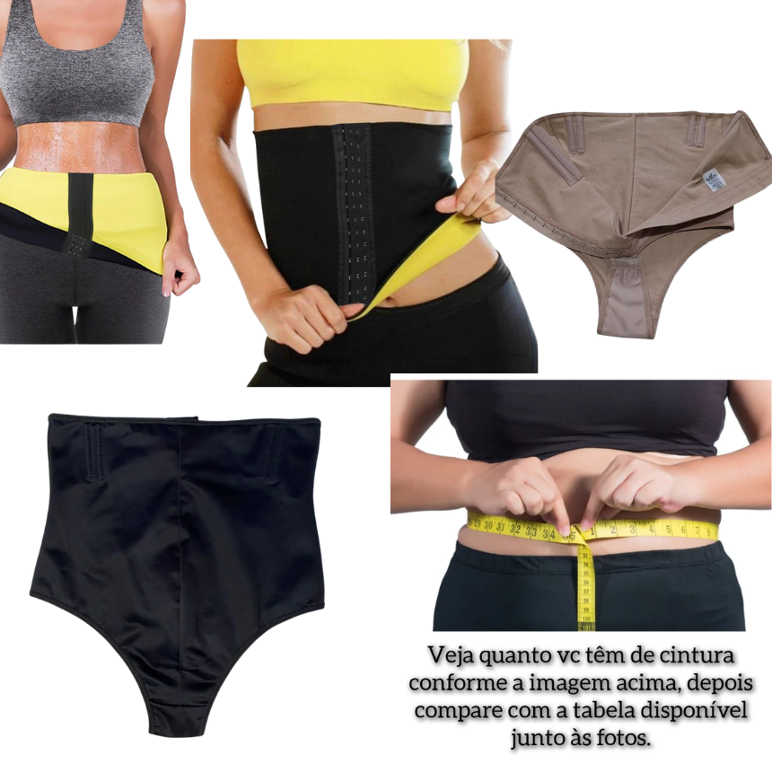 Kit Modela & Queima ProLove  — Calcinha + Cinta Modeladora Térmica