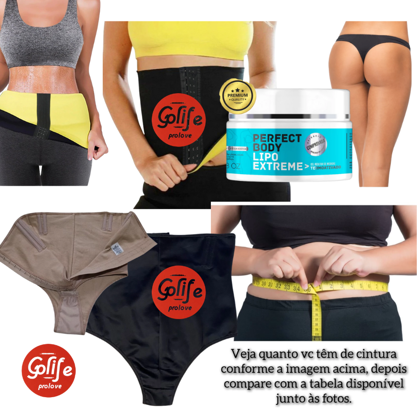 Kit Modela & Queima ProLove  — Calcinha + Cinta Modeladora Térmica