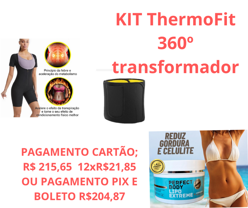 Macacão Sauna ThermoFit 360° - Suor Intensivo e Redução de Medidas!