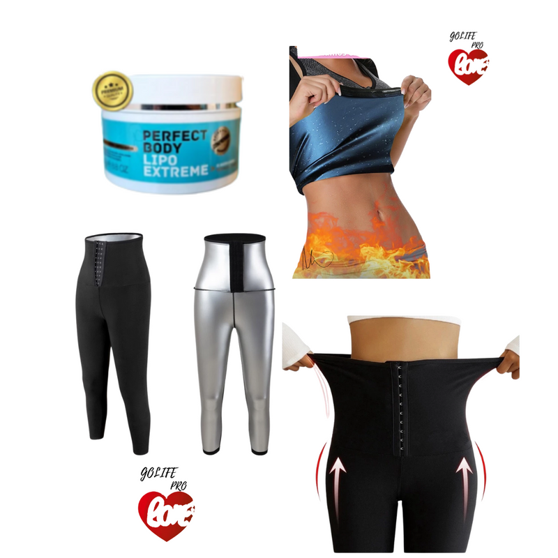 Kit Saunando! Regata e Leggings efeito sauna e Gel Redutor!