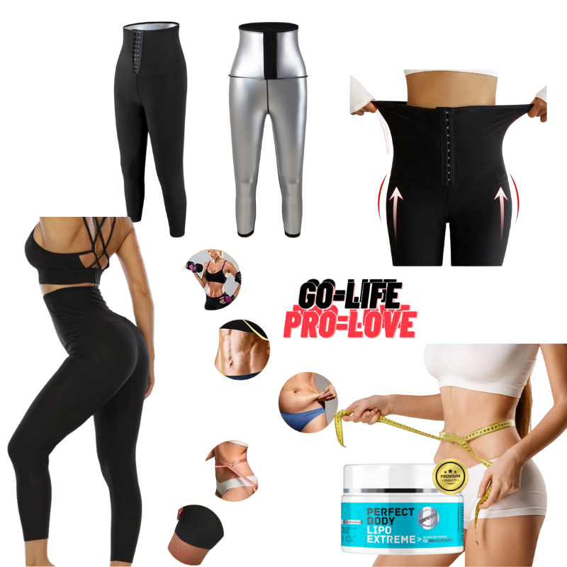 \Kit Redução Turbo - Legging efeito Sauna e Gel Térmico Redutor