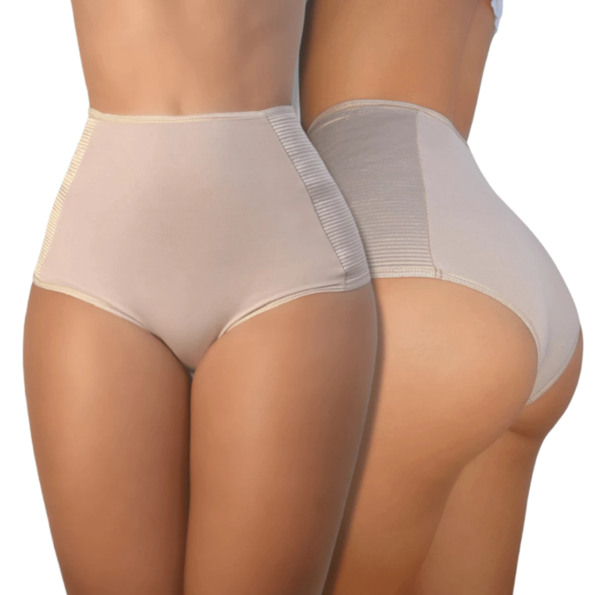 🖤 KIT com 2 Calcinhas GALENA Cinta Modeladora Cós Alto – Zero Barriga & Pós-Parto