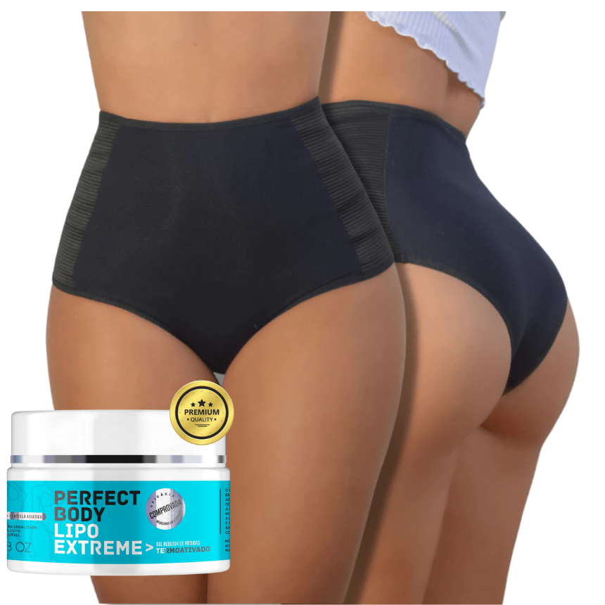 🖤 KIT com 2 Calcinhas GALENA Cinta Modeladora Cós Alto – Zero Barriga & Pós-Parto
