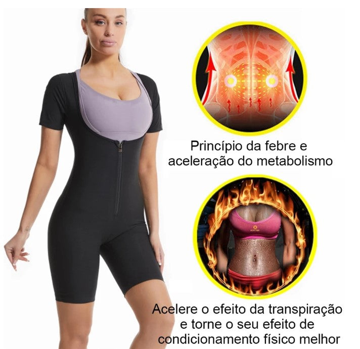 Macacão Sauna ThermoFit 360° - Suor Intensivo e Redução de Medidas!