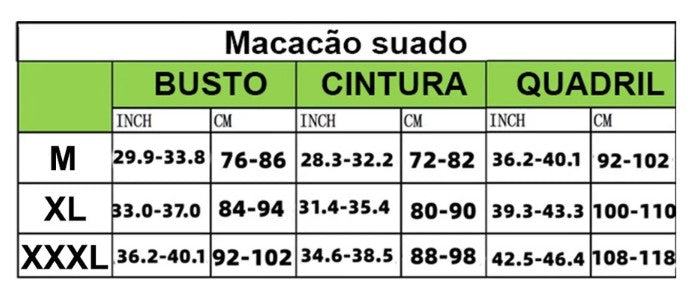 Macacão Sauna ThermoFit 360° - Suor Intensivo e Redução de Medidas!